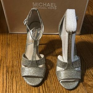 Brand New Michael Kors Silver Shoes